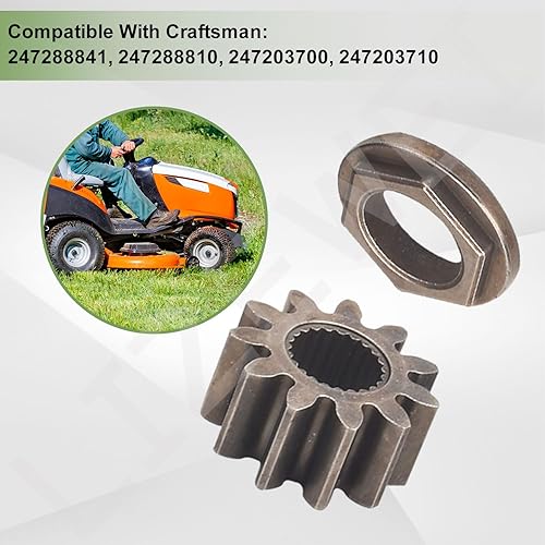 Miniatura 6 de 938-05078 Eje de barra de dirección con buje y kit de engranaje de dirección 617-04094 para cortacésped MTD/Troy-Bilt/Craftsman, contiene 941-0656A