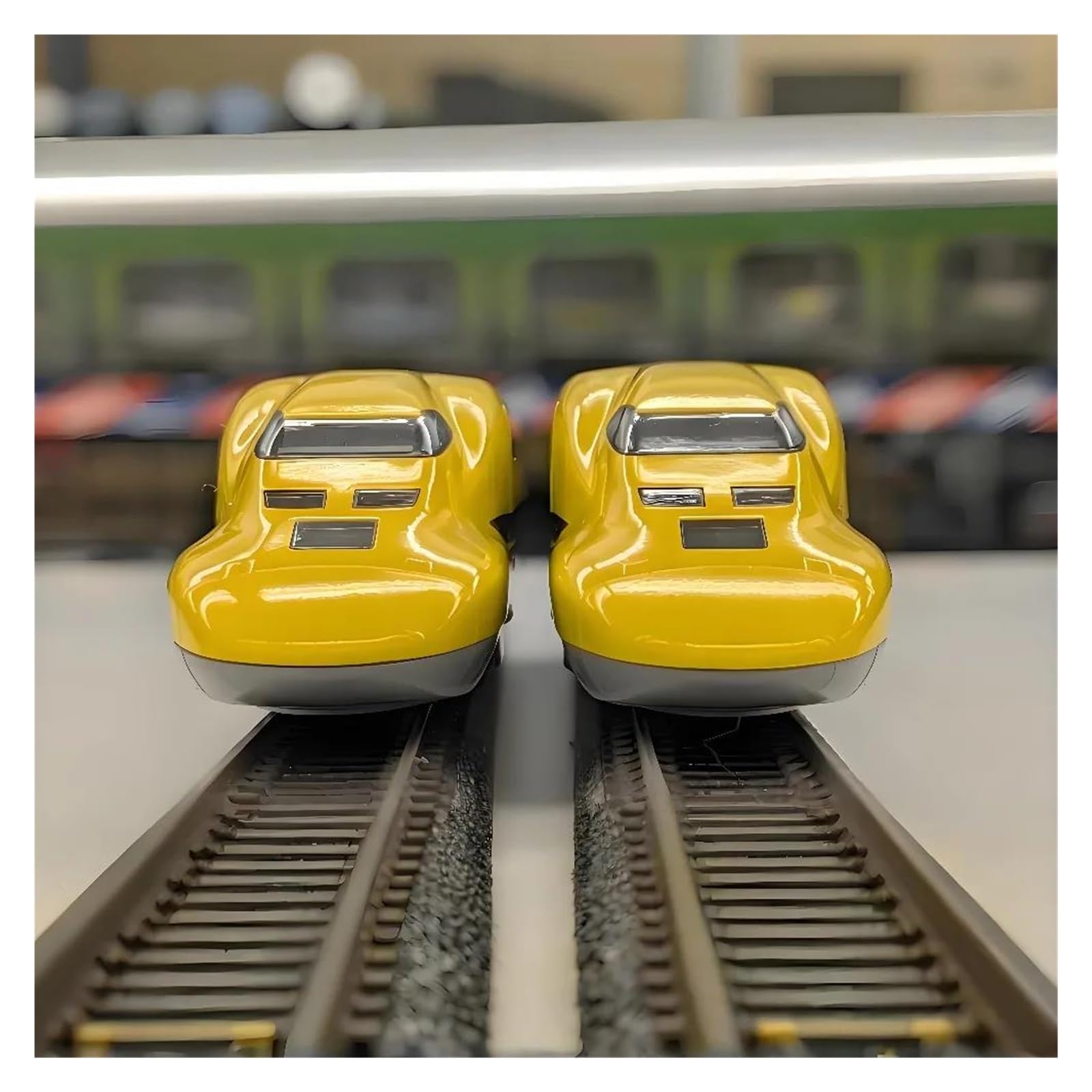 Tren a Escala Tipo N 1/160 para Modelo De Tren Serie 923 Coche Mantenimiento Línea Juego 7 Coches Amarillo