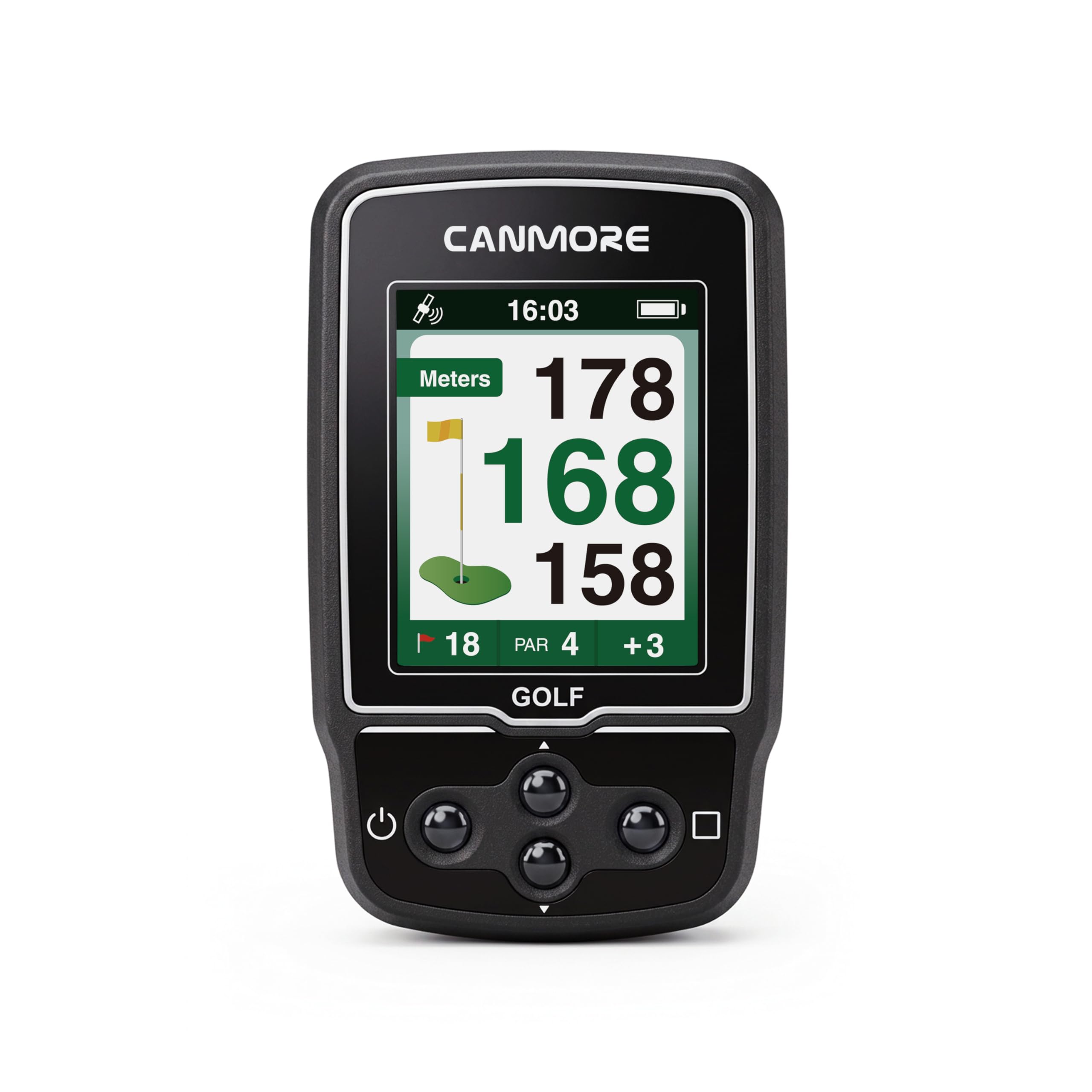 Canmore HG310 Golf Handheld GPS Device, Over 41,000 Preloaded Global Courses, Black