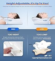 Vista 4 de Almohada de Alivio del Dolor Ultra de Enfriamiento para Soporte de Cuello, Almohada Cervical Ajustable para Dormir Cómodamente, Almohada de Espuma