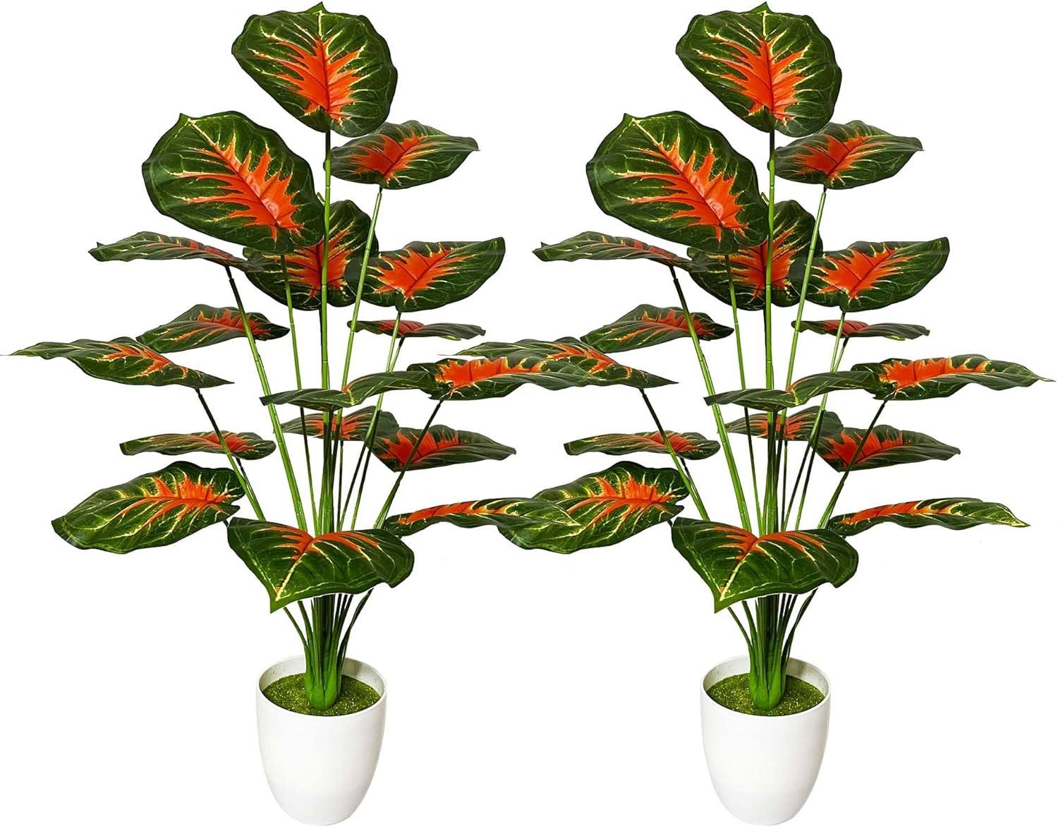 AIVORIUY Fake Plants Large Artificial Tree Leaves Faux Plants in Pot