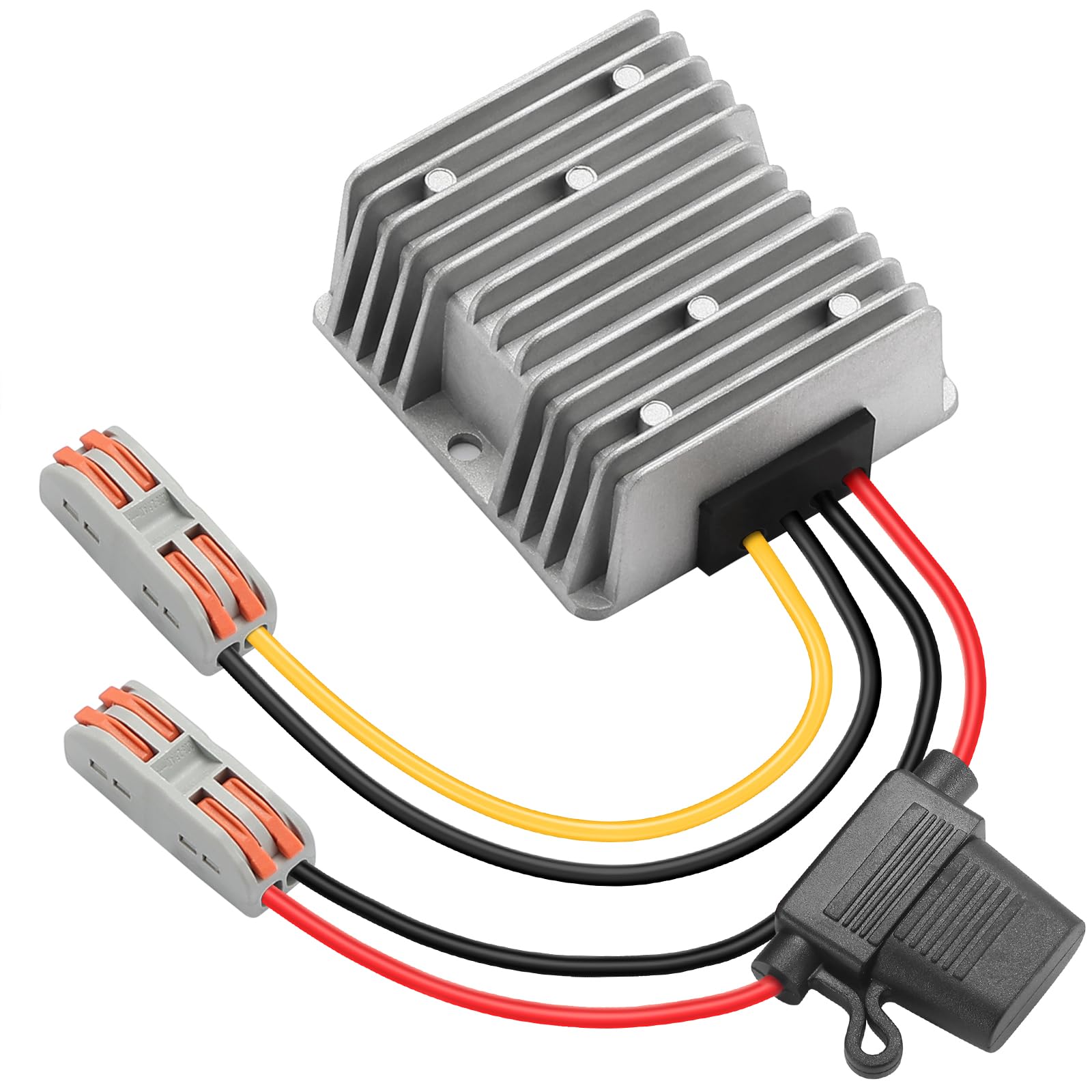 24V Step Down to 12V 20A 240W Power Converter Waterproof Buck Converter Suitable for Indoor and Outdoor Monitoring Auxiliary Voltage Regulator