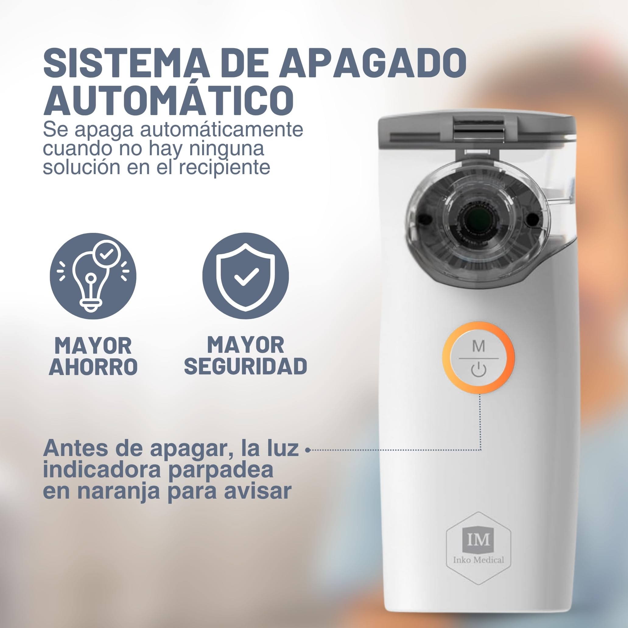 Nebulizador Nasal Portátil para Bebés, Niños y Adultos, Inhalador Nasal Silencioso, Nebulizador de Malla, Bateria Recargable USB