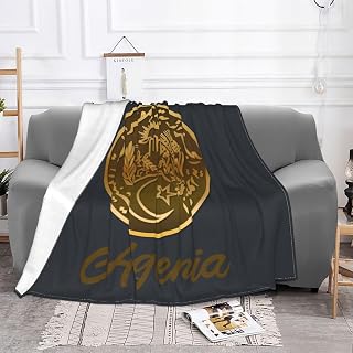 National Emblem of Algeria Throw Blanket for Couch Fall Blanket Queen Size 60"x50" Ultra Soft Fluffy Lightweight Fuzzy Cozy for Bed Non Shedding