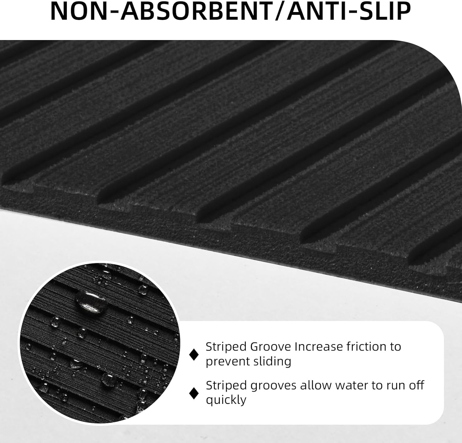 Hjdeck EVA Foam Boat Decking Self-Adhesive Non-Slip Waterproof Boat Flooring Sheet Trim-to-Fit for Fishing Boats Yachts Kayaks Surfboards Durable Deck Protection Pad