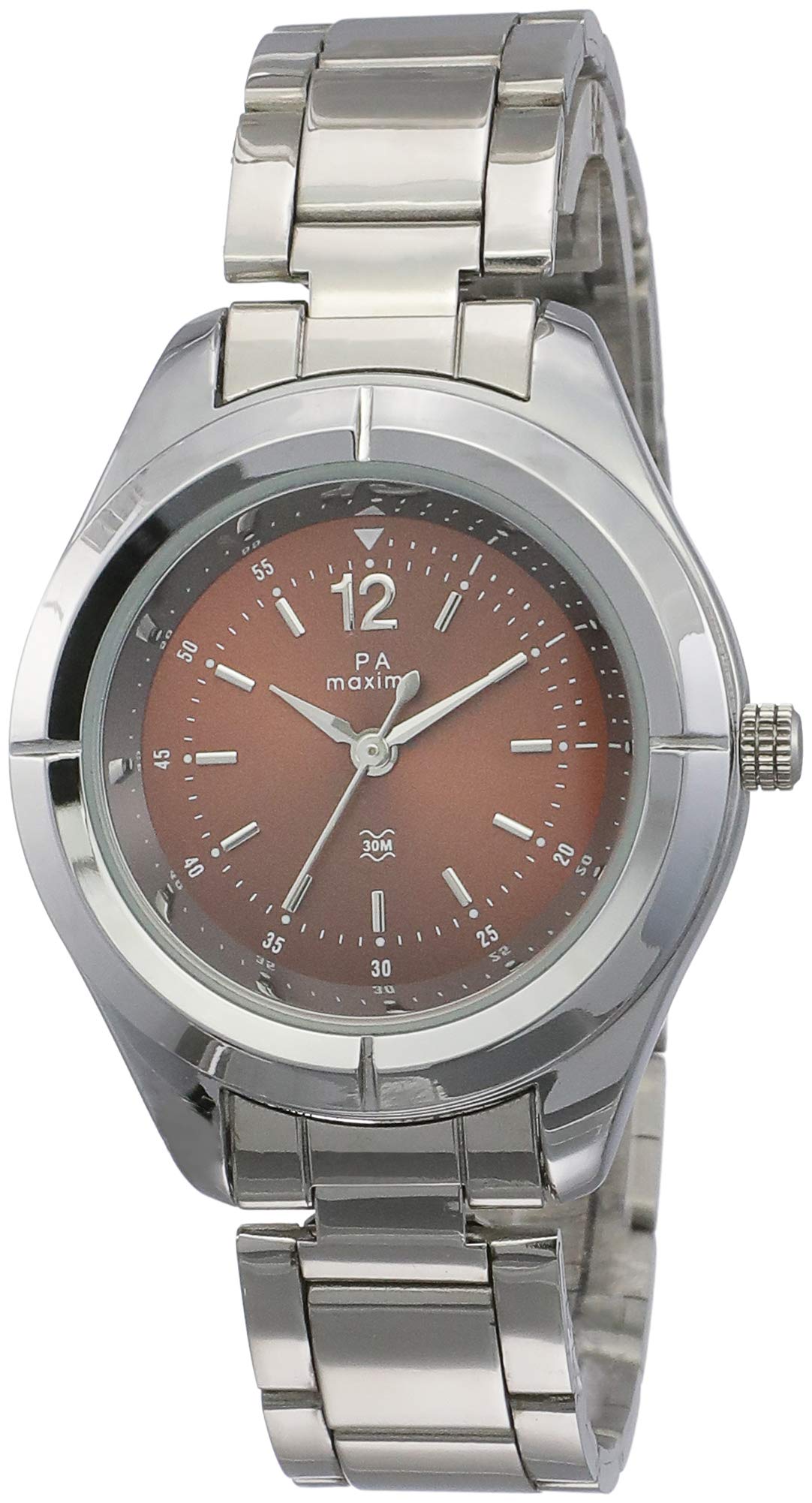 MAXIMA Stainless Steel Analog Brown Dial Women Watch-51940Cali, Silver Band (B07HTTP4KW) Amazon Price History, Amazon Price Tracker