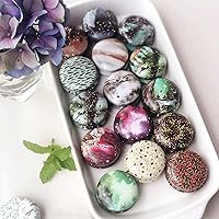 Vista 3 de Rarapop Paquete de 12 mini tarros redondos reutilizables de hojalata con tapas, 0.7 fl oz, pequeñas latas de viaje con cielo estrellado, botella