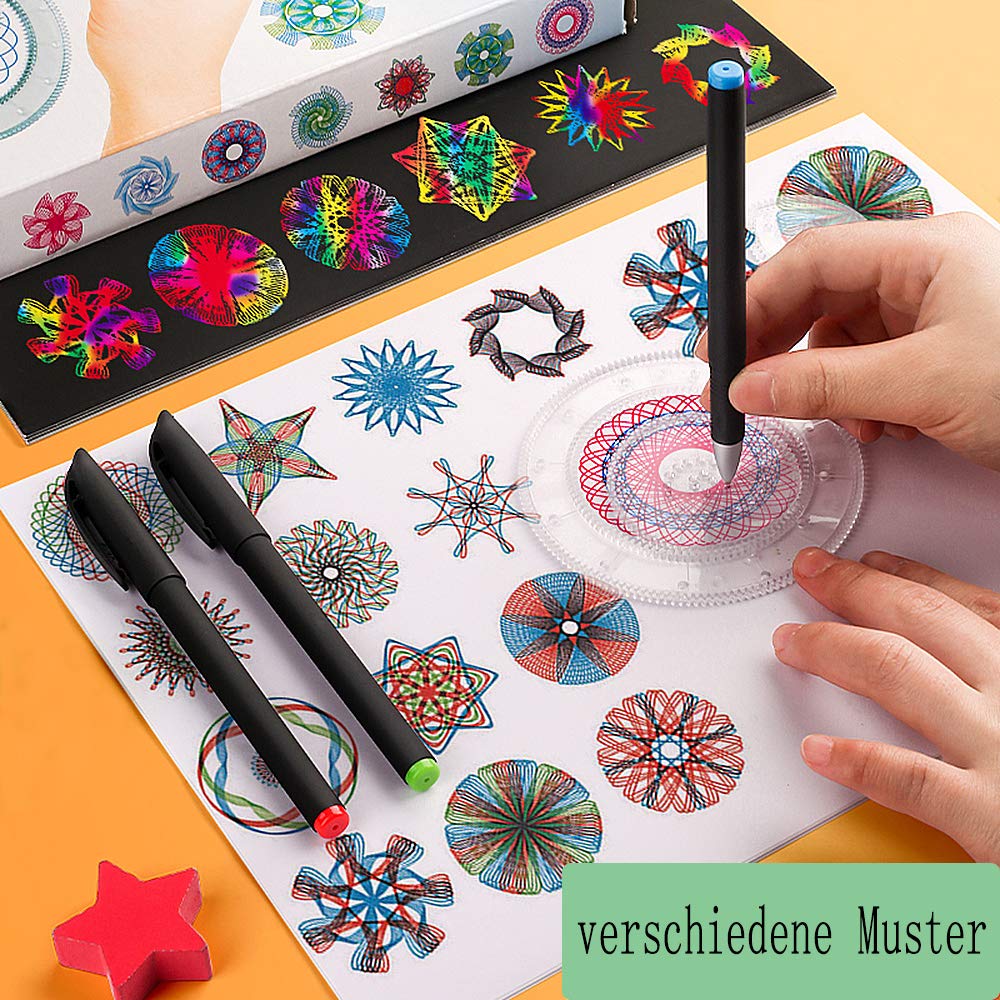 LUFEIS Spiral Designer, 28 Pièces Mandala Designer, Creative Set Pour Enfants, Spiral Designer Pour Enfants, Kit Mandala Adulte, Art Design Set Pour Enfants Et Adulte