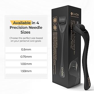 Ghori Derma Roller 0.50 MM | With 540 Titanium Microneedles | Premium Microneedle for Men & Women | Scalp, Face, & Body Roller | Hair Regrowth Treatment | Safe & Effective to Use