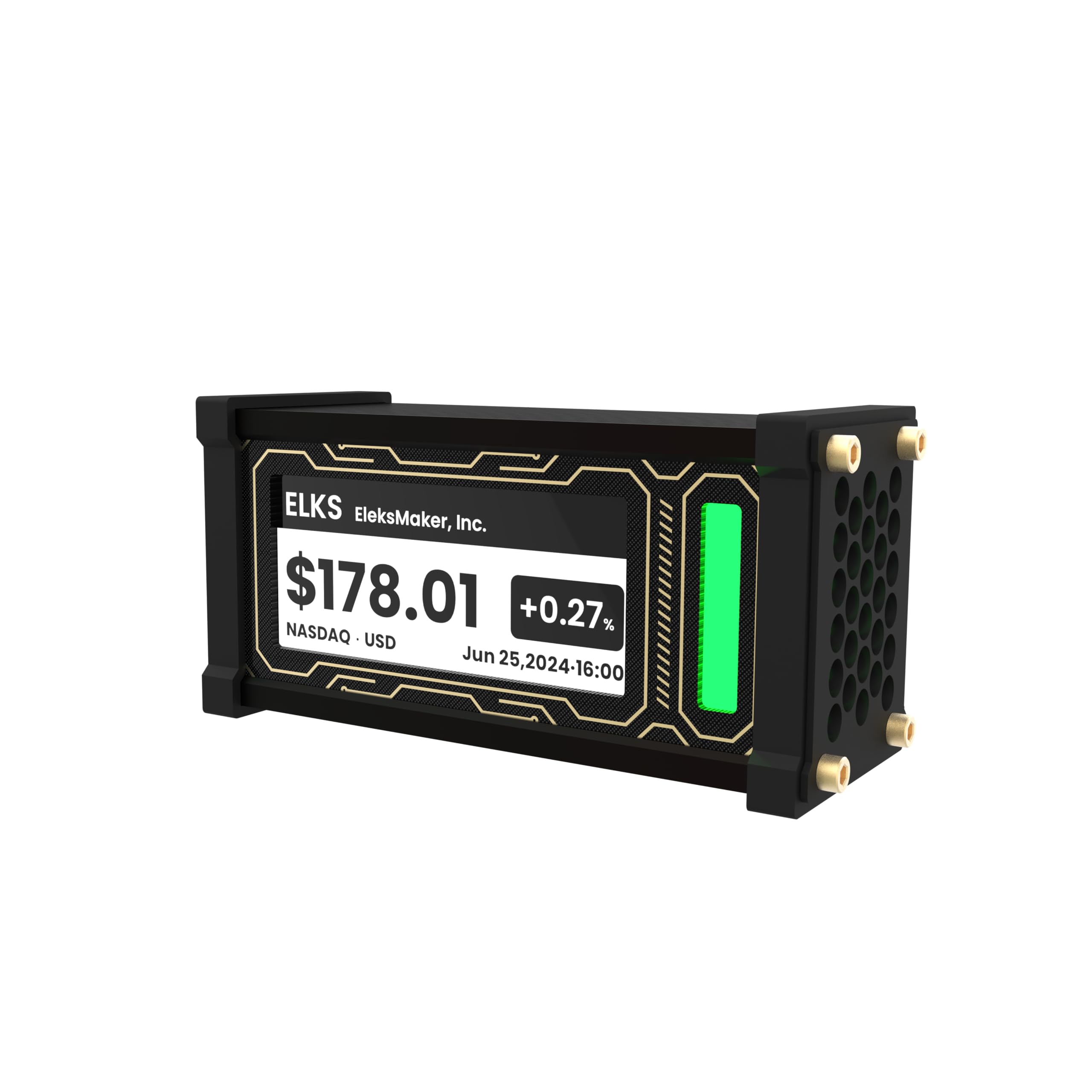 Amazon.co.jp: EleksCava - リアルタイム金融ディスプレイ | 株価・暗号通貨・為替レート : ホーム＆キッチン  センサーディスプレイクロックサポートリアルタイム為替レートの天気とゲーム機能リアルタイムディスプレイ