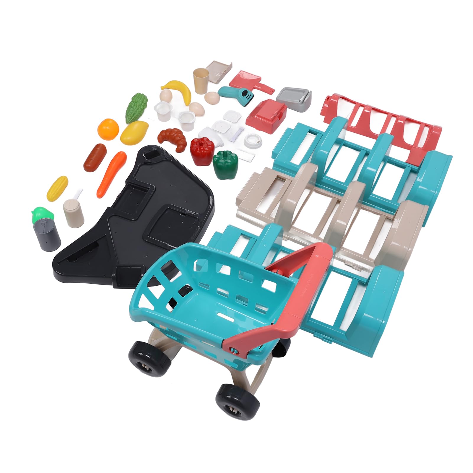 Set da Supermercato per Bambini con Effetti Sonori e Luminosi Realistici per Giochi Fantasiosi con Giocattoli del Carrello della Spesa per Ragazzi e Ragazze, Realizzati in ABS