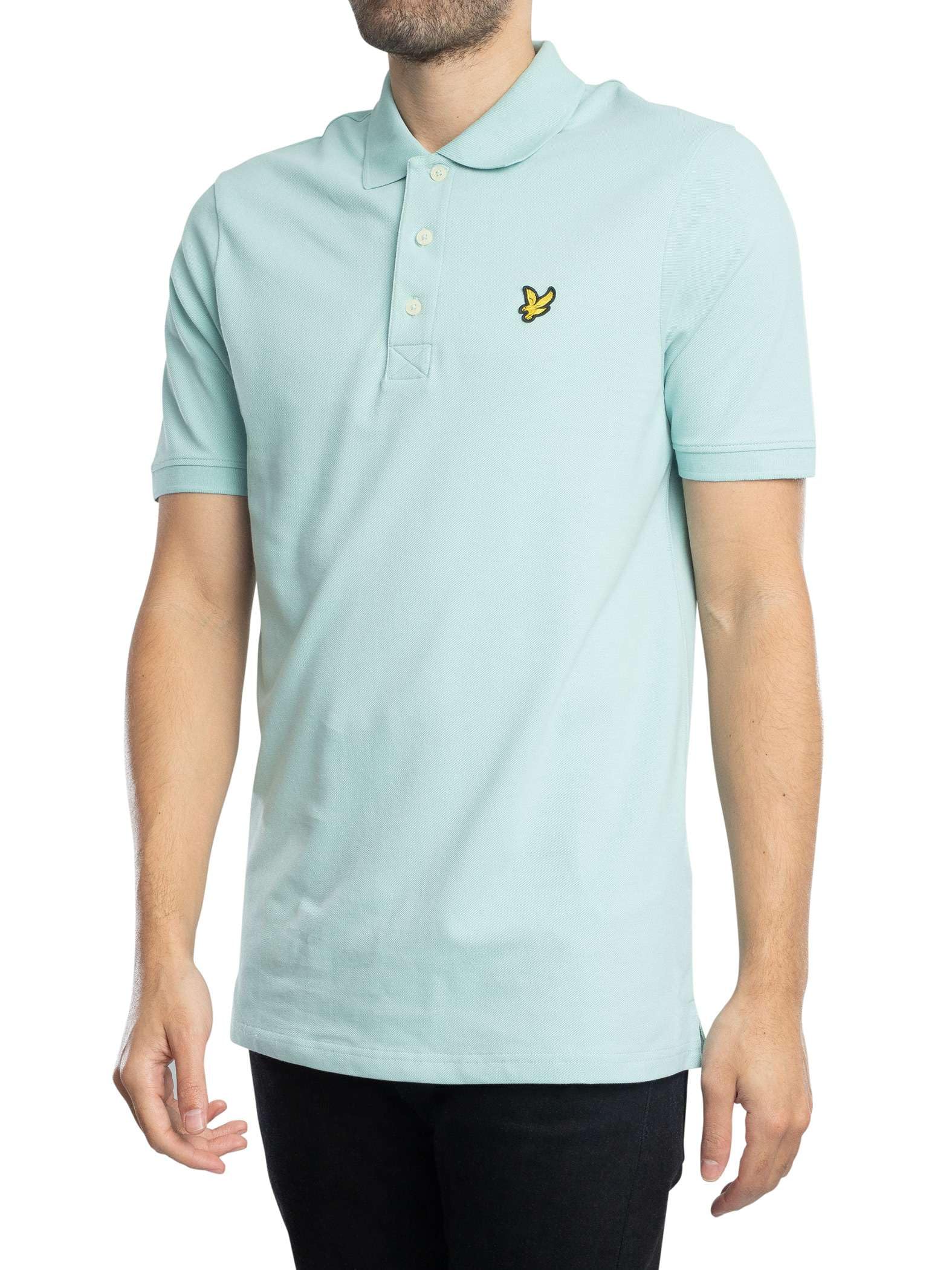 Lyle And Scott Basic Short Sleeve Polo Shirt Blue Large