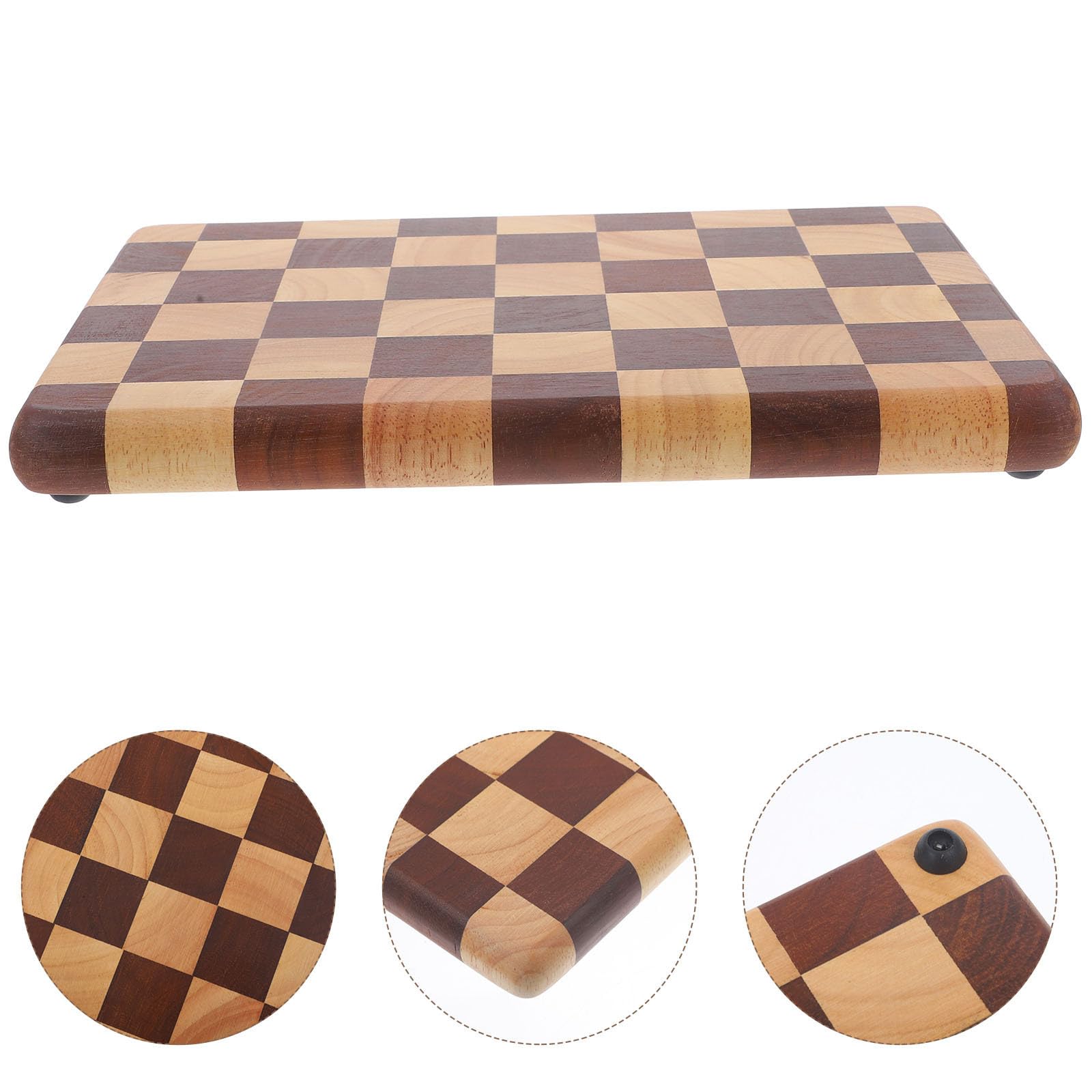 VILLCASE Tabla de Cortar Pequeña de Madera de Acacia para Carne y Fruta