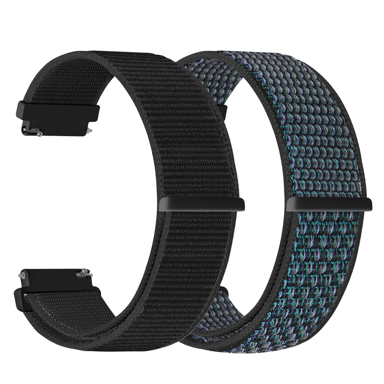 2 Pieces 22mm Nylon Bands Compatible with Amazfit Bip 6/Bip 5, Amazfit GTR 4/3/2, Quick Release Bands for Garmin Venu 3/2/Vivoactive 4 45mm, Redmi Watch 5 Active/Lite