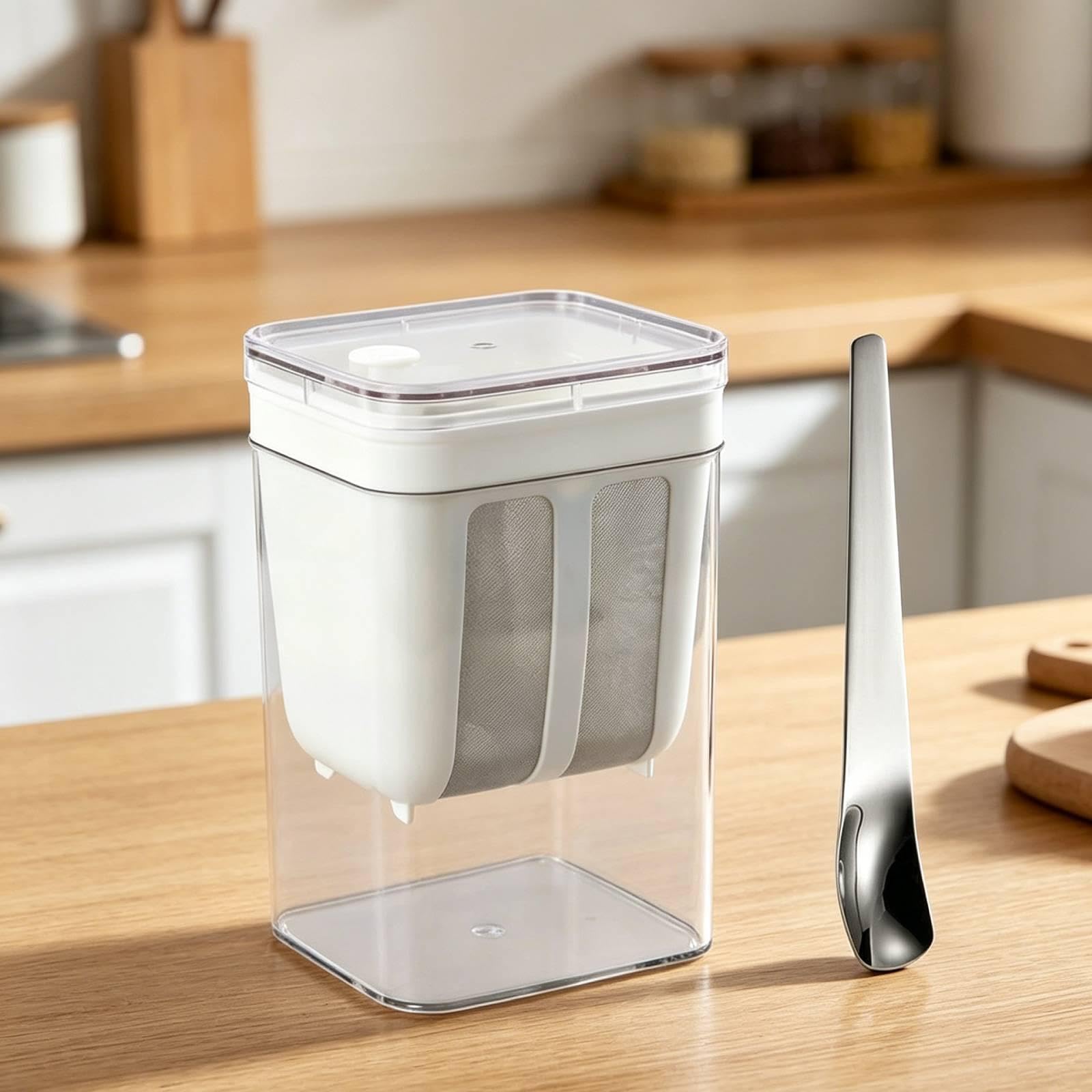 Greek Yogurt Maker Filtro Yogurt Colino Acciaio Separatore Siero Accessorio Mesh Riutilizzabile Facilmente Lavabile Adatto per Cucina Uso Familiare