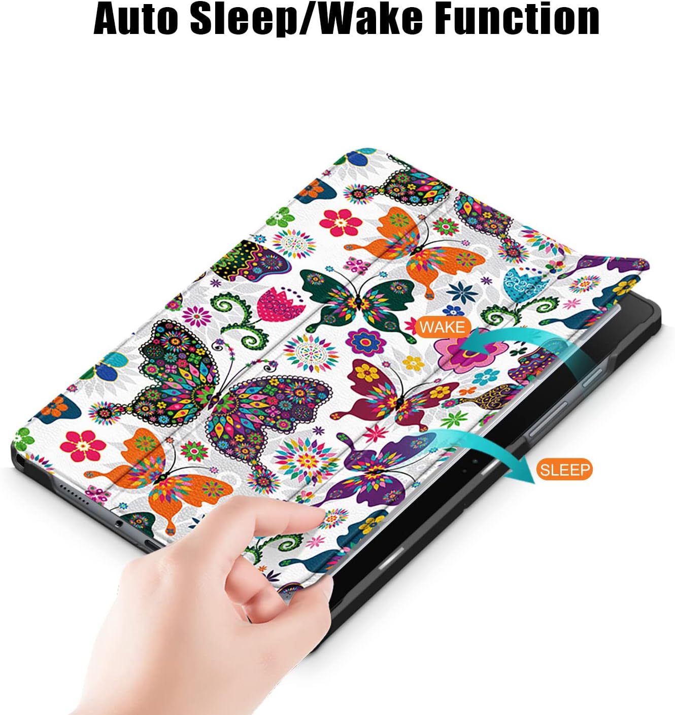 SZHAIYU Tablet Cover for Samsung Galaxy Tab A8 10.5 2021 Case, Premium Leather Slim Lightweight with Auto Sleep/Wake up Hard Trifold Stand Cover (SM-X200 SM-X205) (HD)