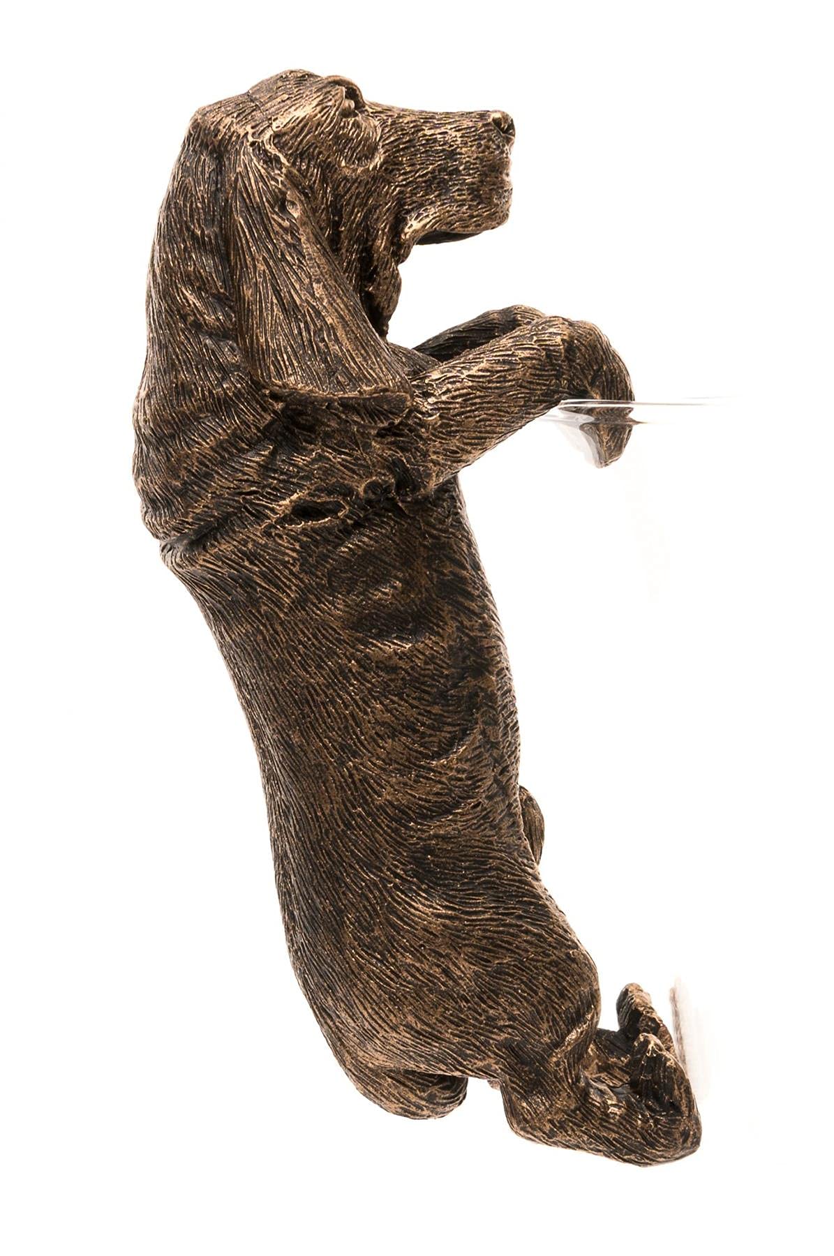 Pot Buddies Decorative Basset Hound Pot Hanger Ornament - Bronze Color