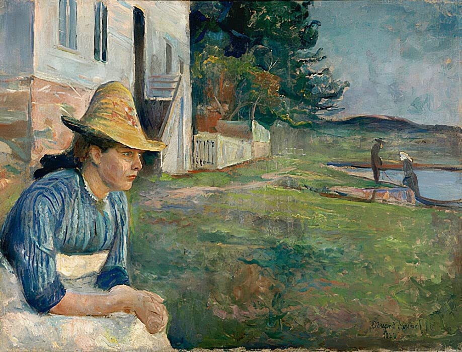 Image sur toile 60x90cm de Munch peinture résistante aux UV pour décoration de chambre