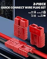 Vista 4 de Orion Motor Tech arnés con cable de conexión / desconexión rápida calibre 6-8 para cabestrante de remolque CC de 12-36V, 50A