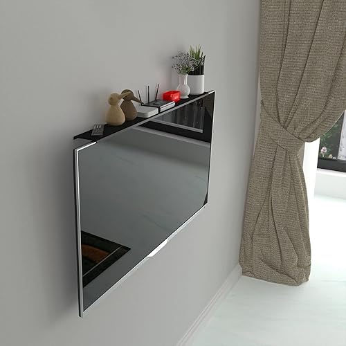 Miniatura 6 de Bracwiser Estante superior de TV sin taladros de 16.7 pulgadas de ancho, soporte de montaje superior para monitor, plataforma para altavoces,