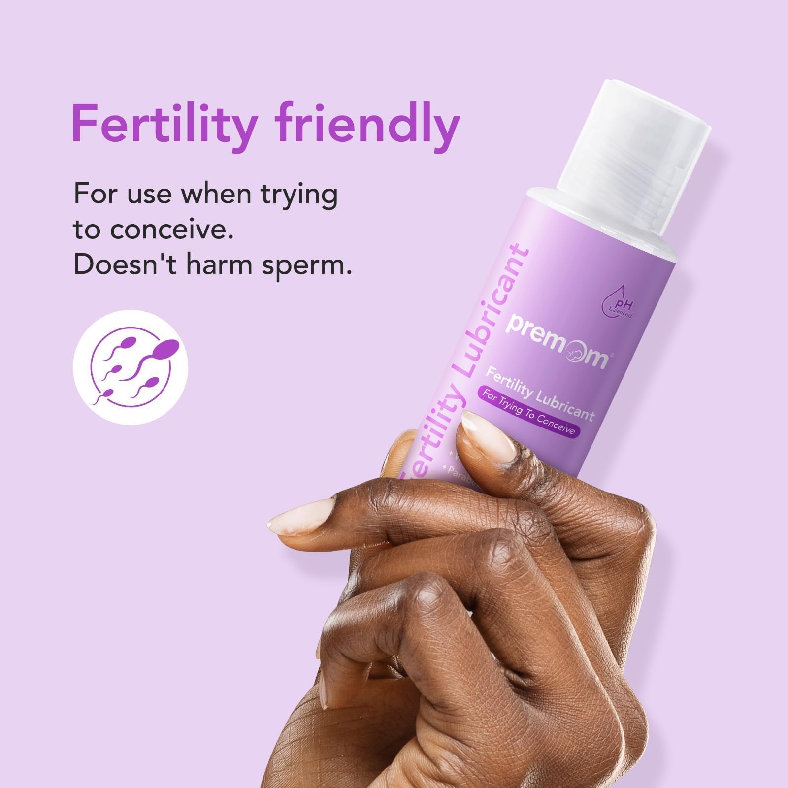 Premom Persönliches Fruchtbarkeitsgleitmittel: Glycerinfrei, Parabenfrei, pH-ausgeglichene, wasserbasierte Formel, 4 Fl Oz, spermienfreundliches, nicht klebendes Gleitmittel für den intimen Gebrauch