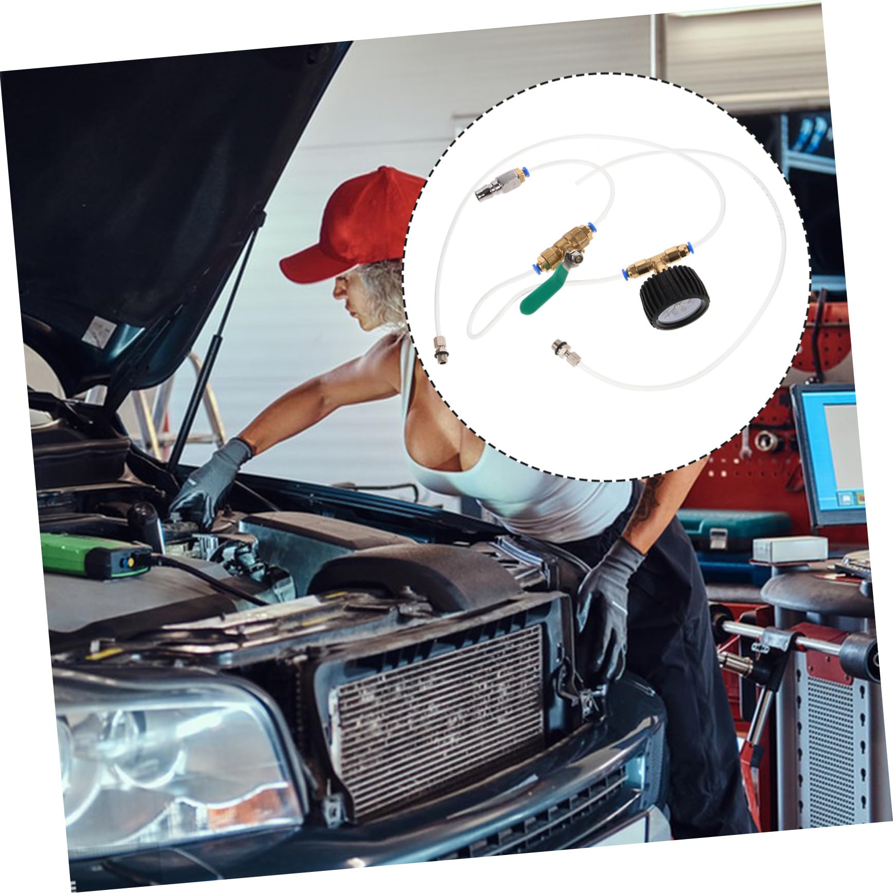 GRIRIW Car Air Damper Leak Detection Device Pneumatic Leak Tester Auto Maintenance Tool