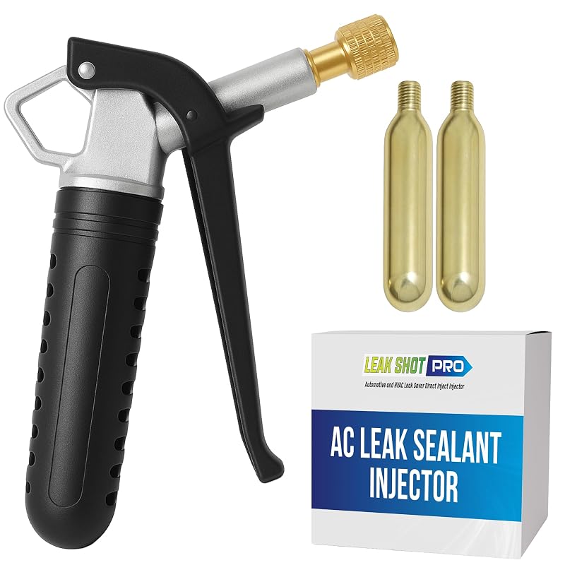 Kit Injetor de Selante para Vazamentos de Ar-Condicionado Leak Saver LS-LSPRO-INJECTOR com 2 Cartuchos de CO2