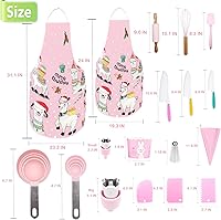 Vista 3 de Juego de 76 piezas para hornear y cocinar para niños, delantal para padres e hijos, kit de decoración de tartas, bolsas y puntas, utensilios