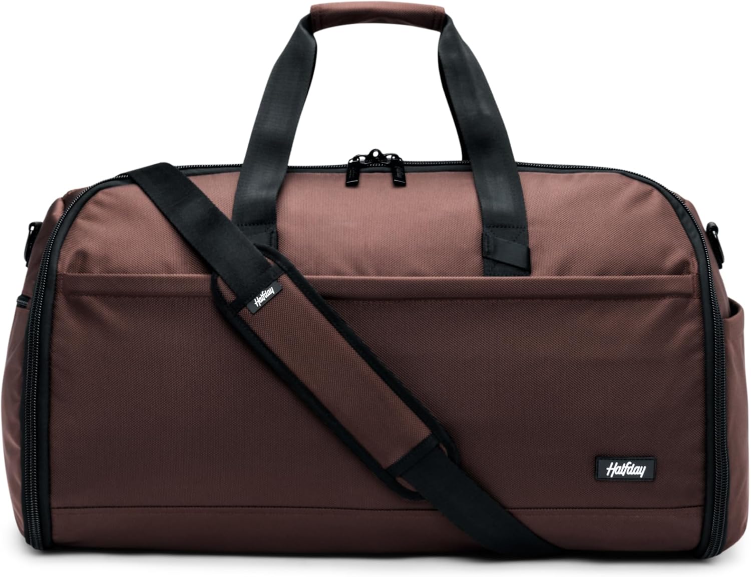 Halfday Convertible 2-in-1 Premium Garment Duffel Weekender Bag 45L | Wrinkle-Free Travel, Hanging Suit Compartment, Shoe Pockets, Trolley Sleeve. Balistic Nylon Carry-On, Port