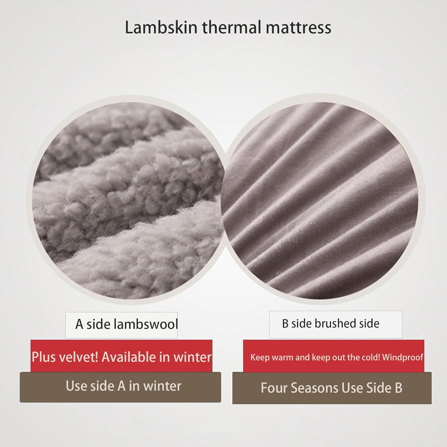 Lamb Velvet Mattress Roll Up Sleeping Pad Thicken Tatami Mat Sleeping Pad Foldable Japanese Tatami Pad Floor Mattress for Full Size (Color : Pink, Size : 39.37x78.74in)