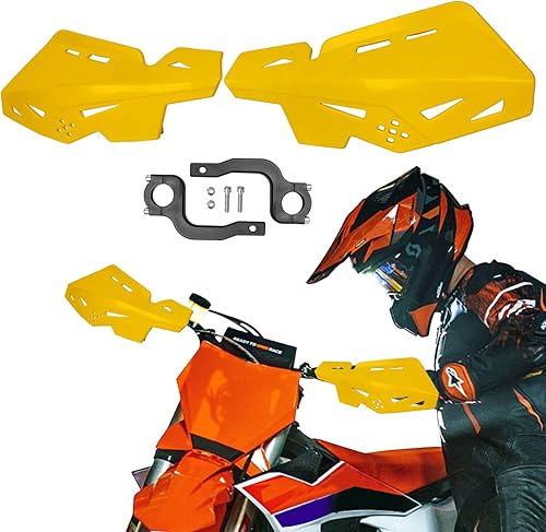 PRO CAKEN Manillar universal de 78 pulgadas, 0.866 in y 1 18 pulgadas, 1.102 in, soporte de nailon para motocross ATV para SX SXF EXC XCW-amarillo