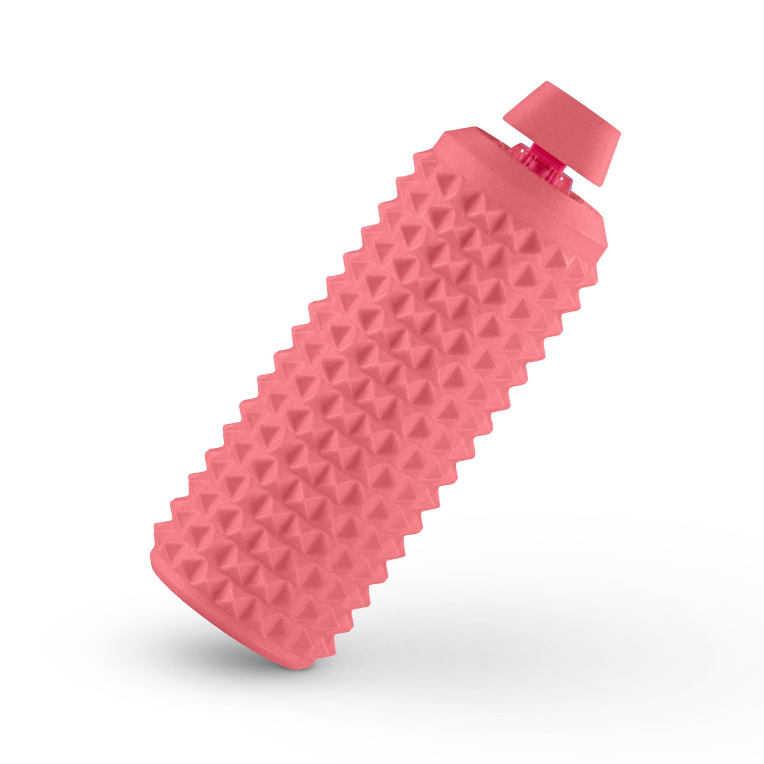 Sensory Roller Fidget with Clicker, Tactile Spikes for Anxiety, Stress Relief, Pain Stim, Autism &amp; Over Stimulation with Lanyard (Pink)