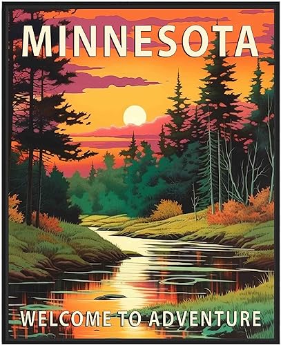 Miniatura 39 de Póster artístico de Tennessee, decoración artística de paisaje retro de Estados Unidos, pintura de montaña y paisaje de aventura para dormitorio,