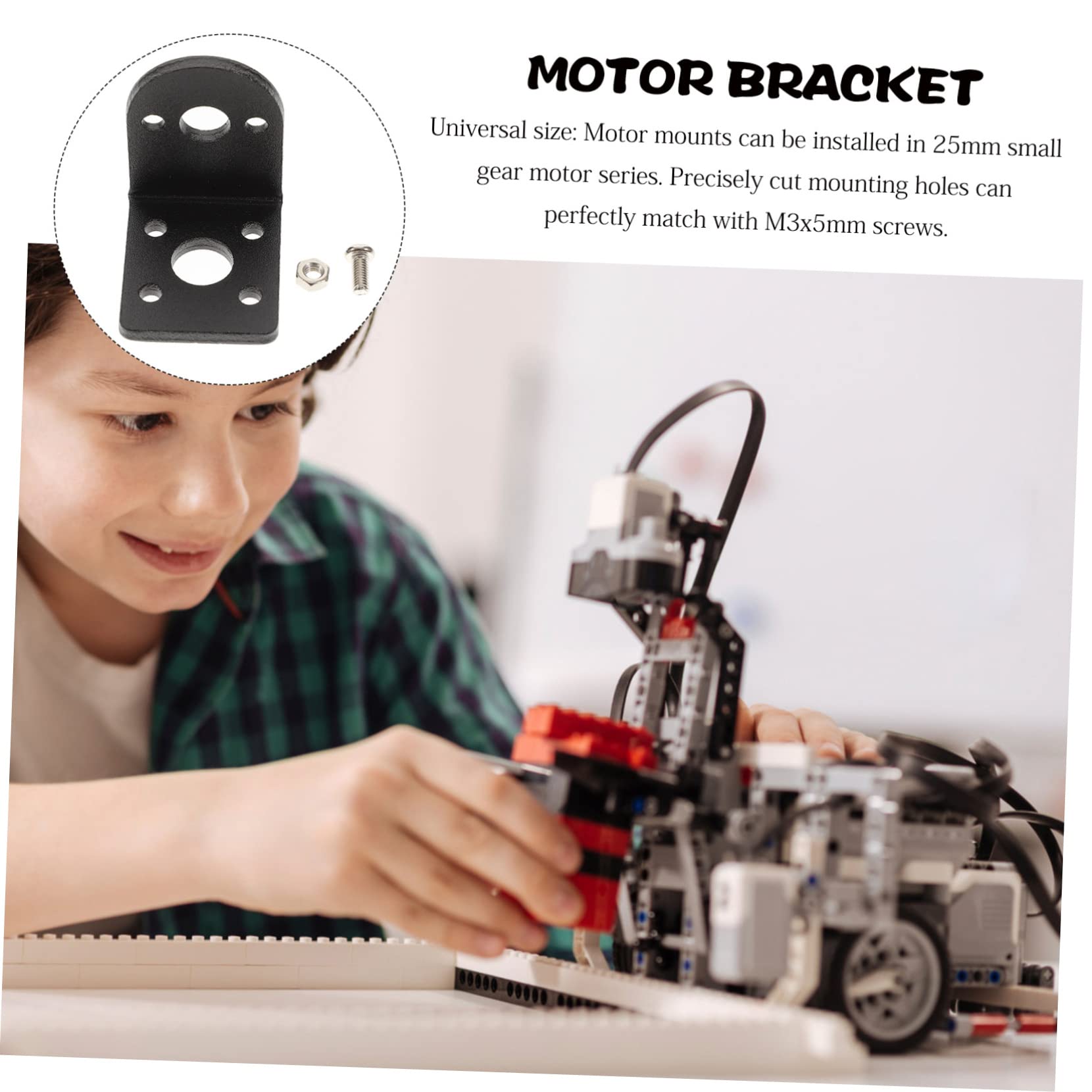 DOITOOL 1 Set Dc Motor Bracket Engine Mount Gear Reduction Motor Fixed Mounting Holder for Gear Motor Small