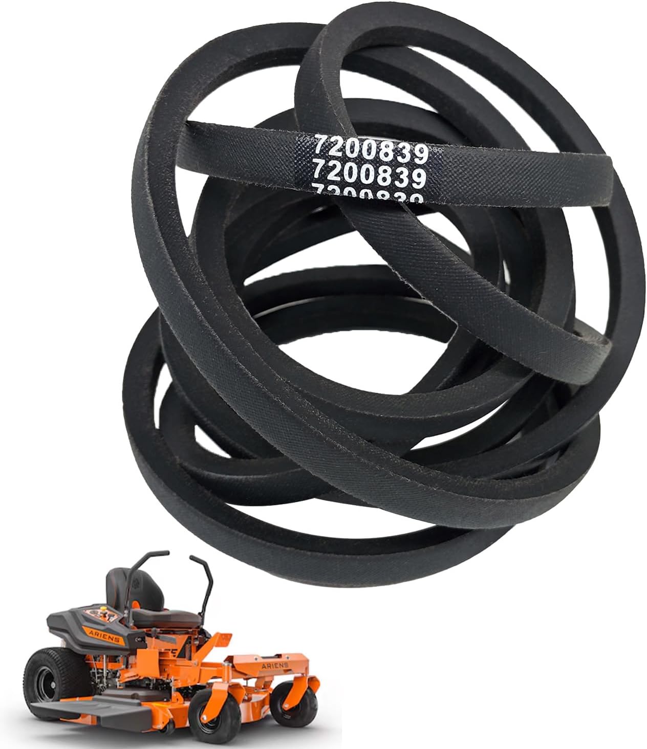 Mower Belt 7200839 / Aramid Cord / 143.6 inches/for 915254 Ariens Edge 52" Zero-Turn Mower