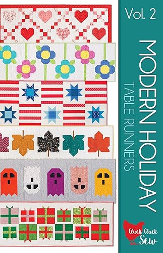 Cluck Cluck Sew Caminos de mesa modernos navideños con patrón de volumen 2, ninguno