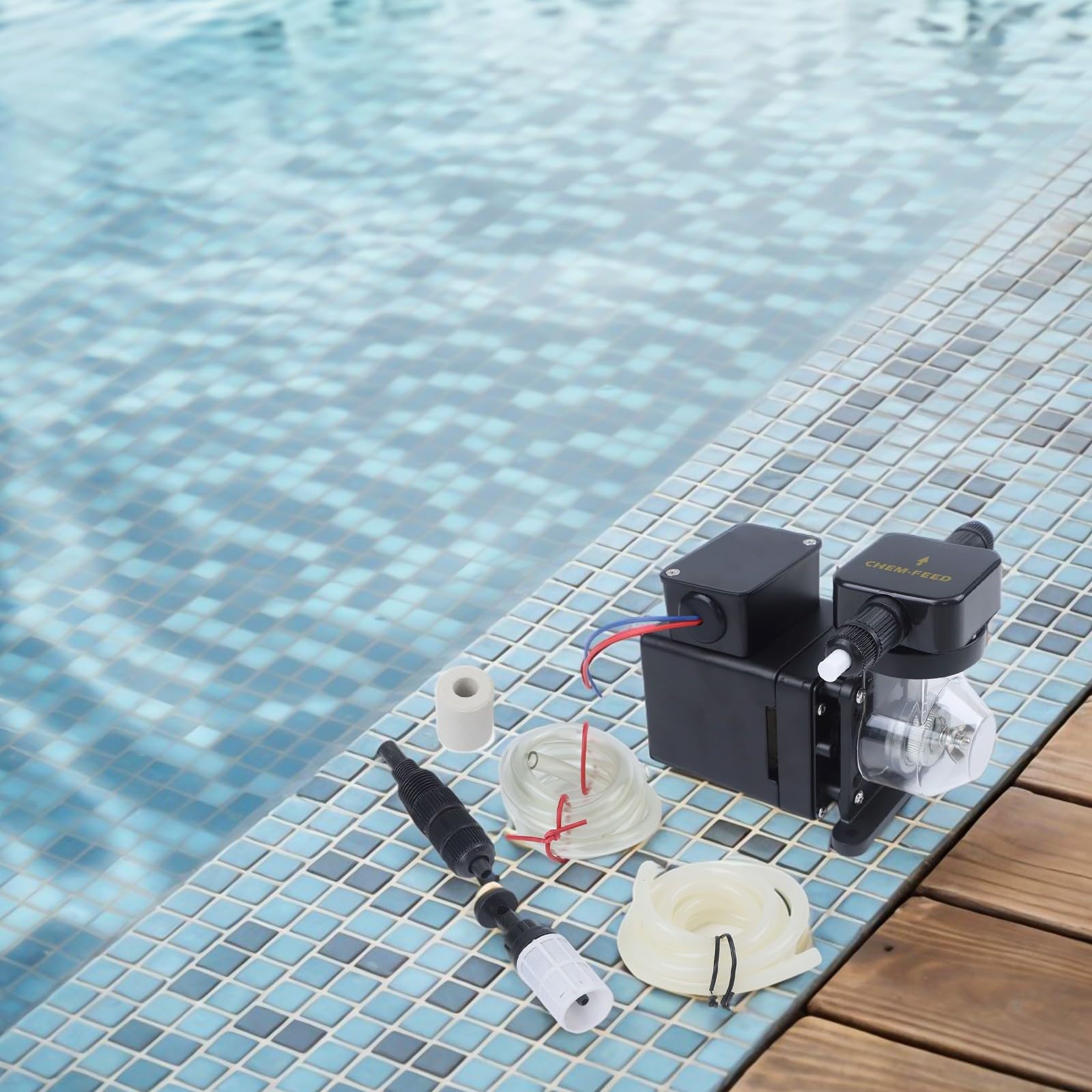 Pompa dozująca do basenu, C-660P Automatyczna kontrola Pompa pomiarowa 13L/H 60W Silnik do dozowania Spa czarny