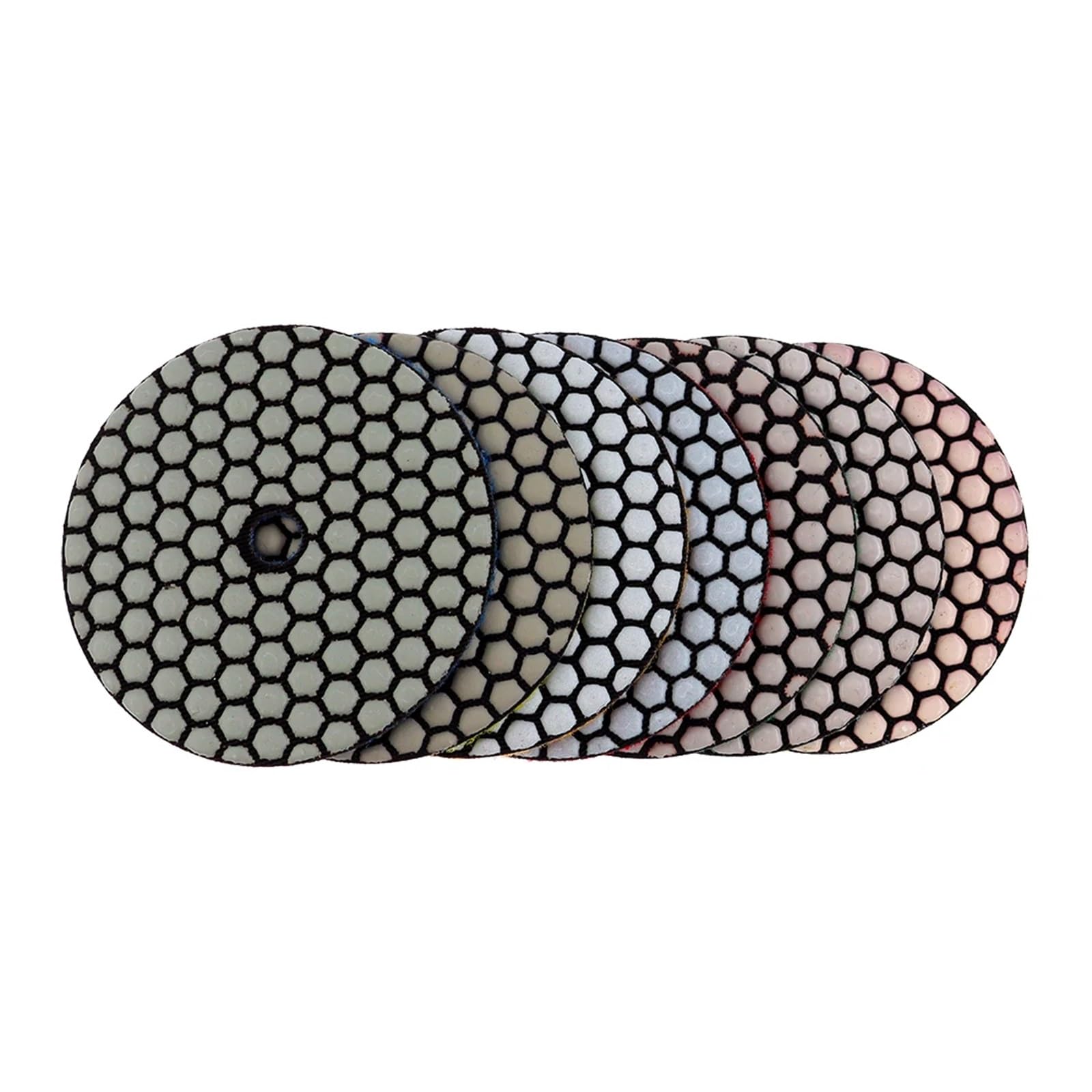 Almohadillas de pulido en seco con diamante, Paquete de 7 almohadillas pulido diamante en seco 4 pulgadas con diferentes granos for piedra y hormigón(3000-7 PCS-4 INCHES)