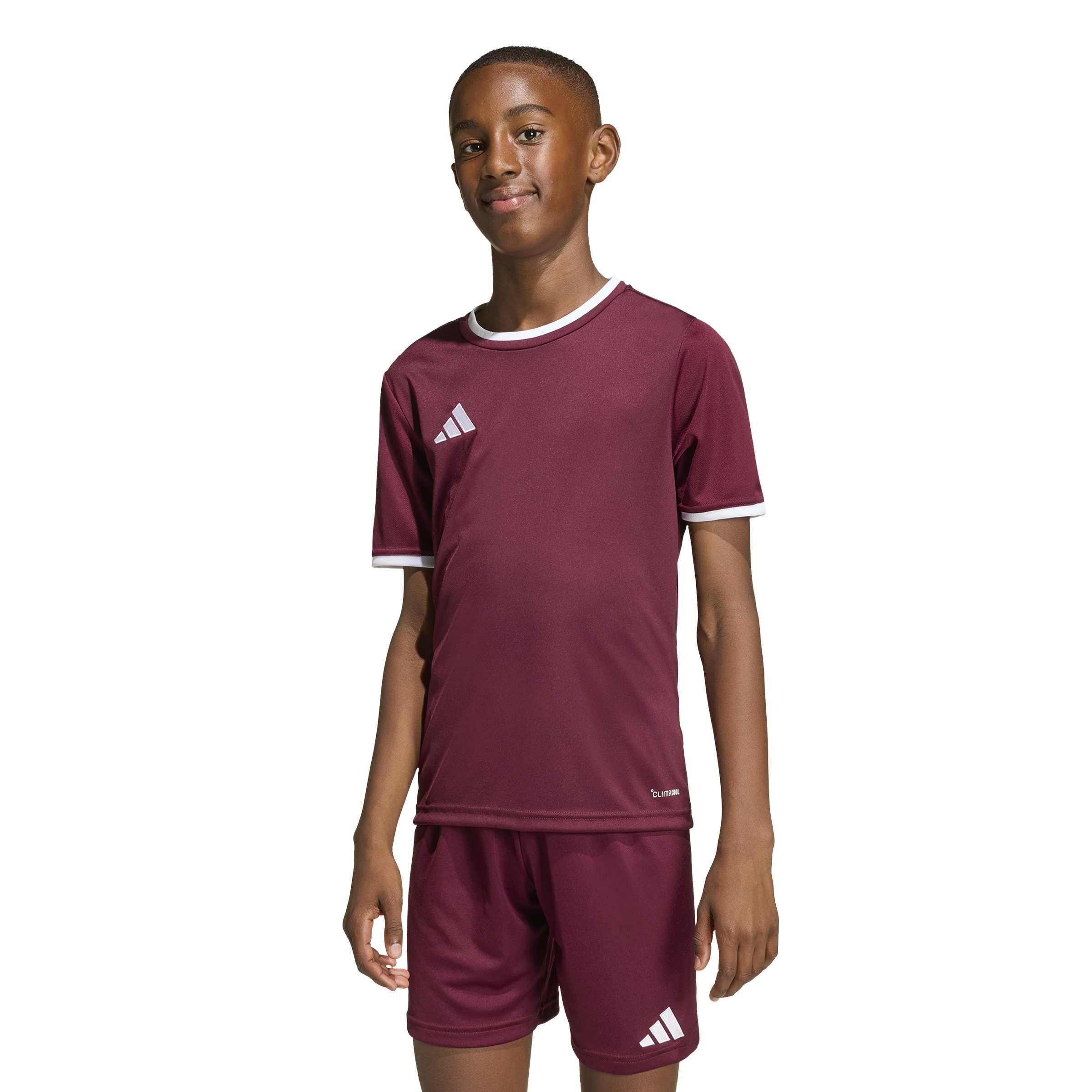 adidas Unisex Kids Entrada26 Jersey Kids Shirt, Team Maroon 2/White, 11-12 Years