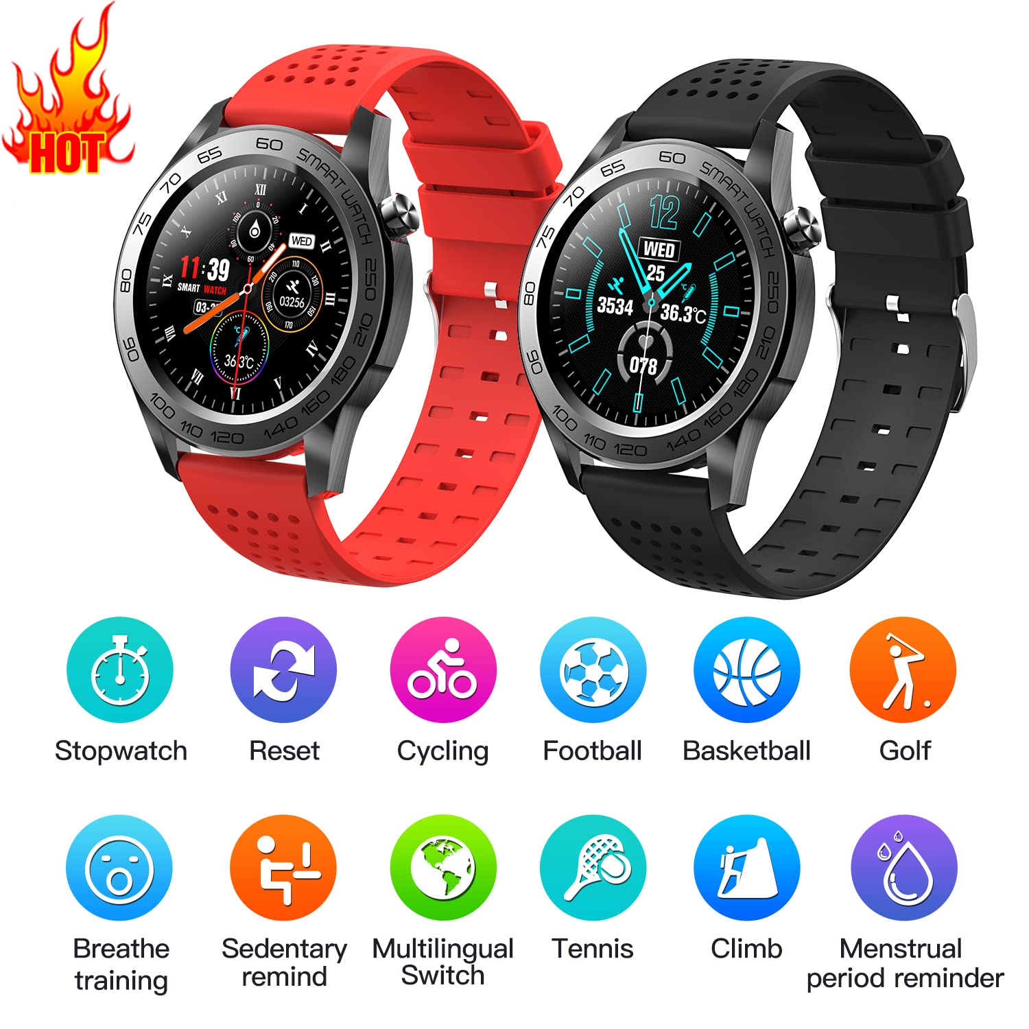 Inteligentny zegarek fitness tracker aktywności monitor pełny ekran dotykowy wodoodporne zegarki mężczyźni z pulsometrem snu monitor zdrowia sport krokomierz