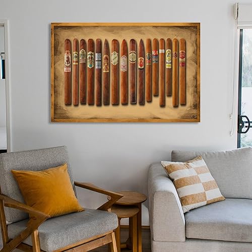 Miniatura 6 de Póster de arte para regalar a los amantes de los cigarros, lienzo, pinturas artísticas para pared, decoración del hogar, sala de estar, impresiones
