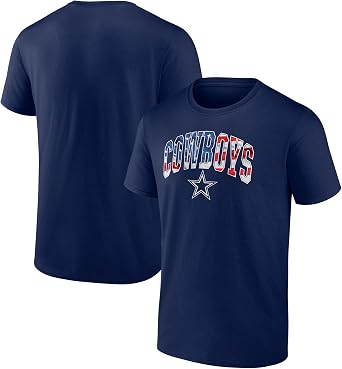 Mens Navy Dallas Cowboys Banner Wave Logo T-Shirt