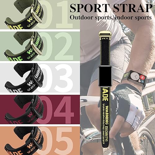 Miniatura 2 de AireWiki Correa de nailon compatible con Huawei Watch Fit Correa de reloj de nailon deportiva para Huawei Watch Fit Pulsera de metal de acero