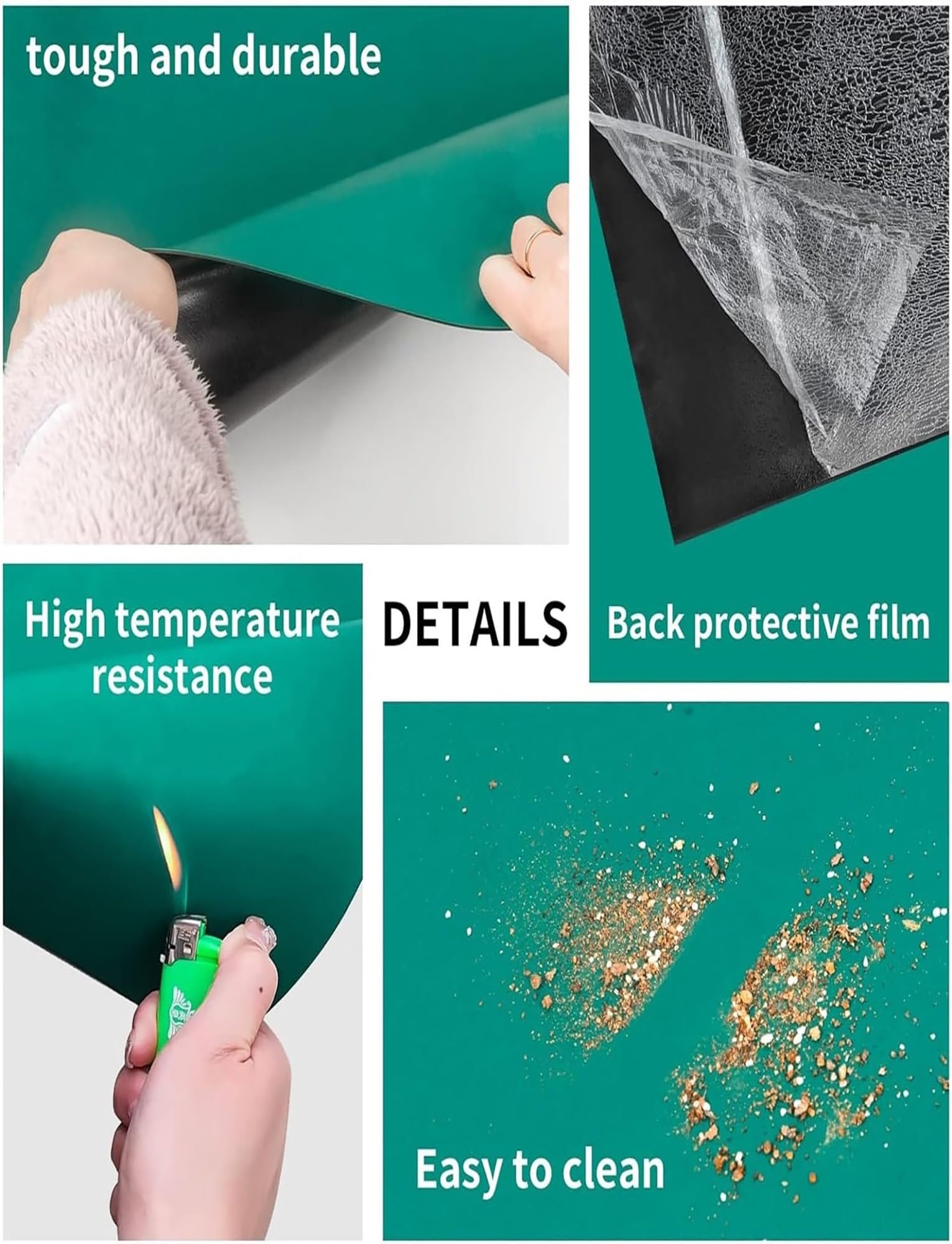Rollo de alfombrilla de soldadura ESD, antiestático, resistente a altas temperaturas, para reparación de dispositivos electrónicos
