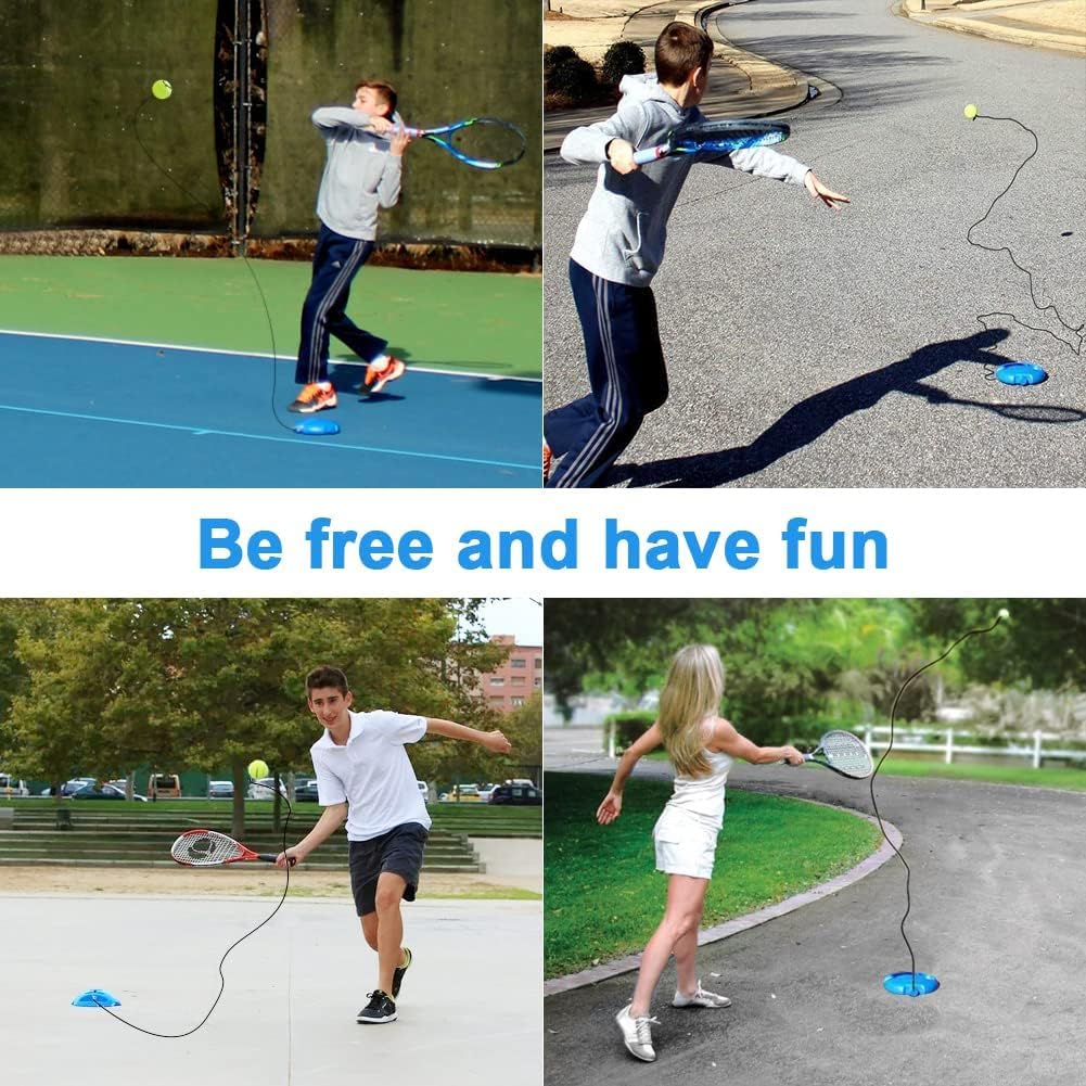 Juego de Entrenador de Tenis con 2 Pelotas para Adultos, Niños y Principiantes