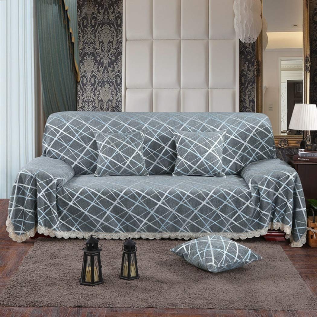 Amazon マルチカバー 北欧風 カーペット ソファカバー おしゃれ リーフ柄 かわいい 簡単着脱 滑り止め テーブルクロス 110 160cm 水洗い インテリア 四季適用 肘付きと肘なしソファーとも適用 2人掛け 3人掛け 防塵 キズ防止 カラー モダン ソファカバー マルチカバー