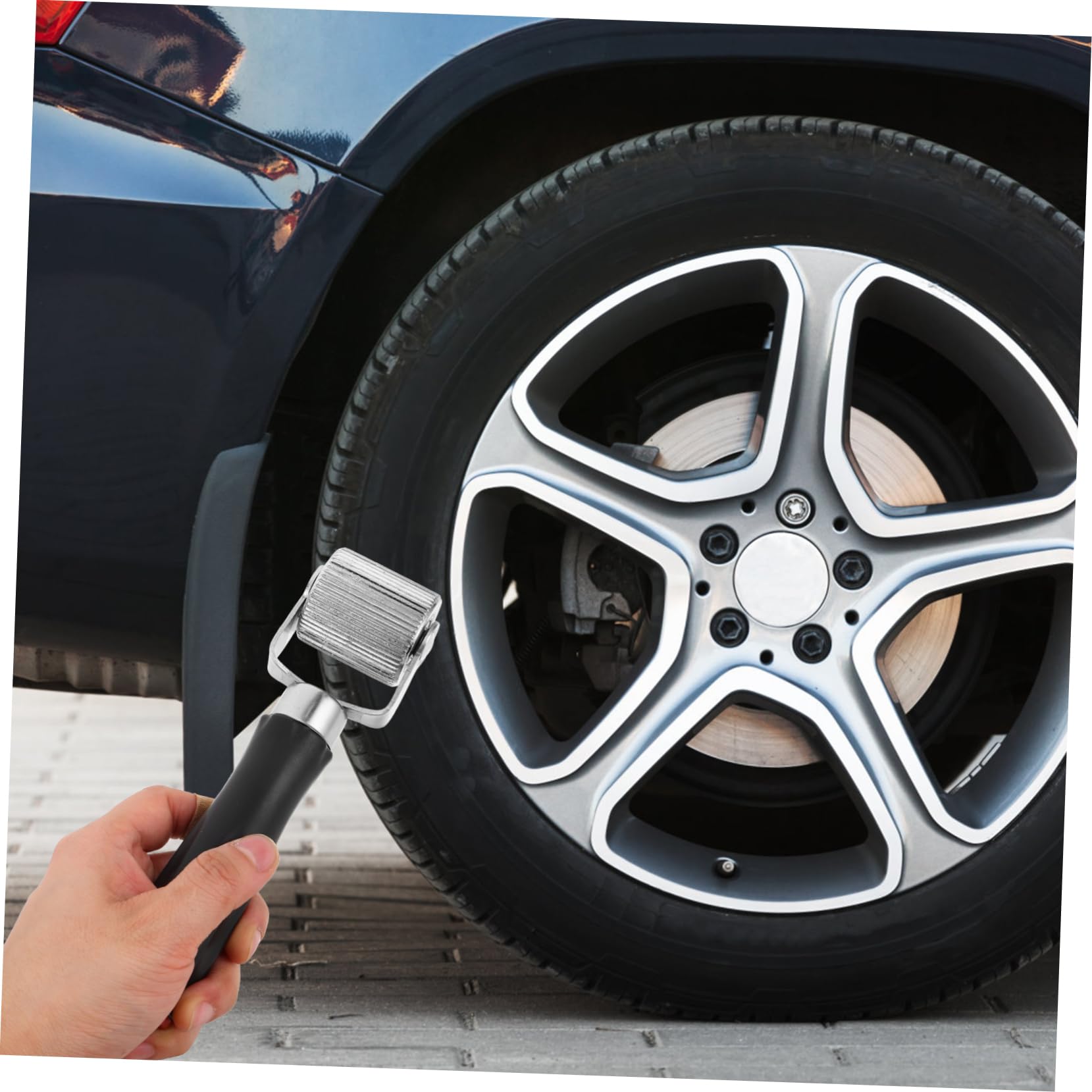 Strumento con Rullo in Plastica e Metallo di Riparazione Pneumatici 3 Pezzi Compatto ed Efficiente per Manutenzione Pneumatici di Auto e Camion