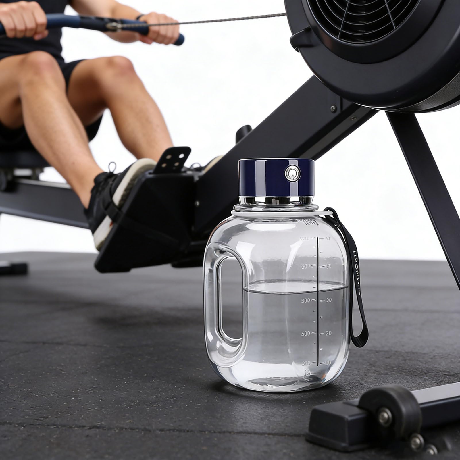 Asixxsix Generador De Agua De Hidrógeno En Botella, Ionizador De Agua Recargable De 1.8 L Hasta 1800 Ppb En 3 Minutos Jarra De Deportiva Portátil a Prueba De Fugas Para Fitness (BLUE)