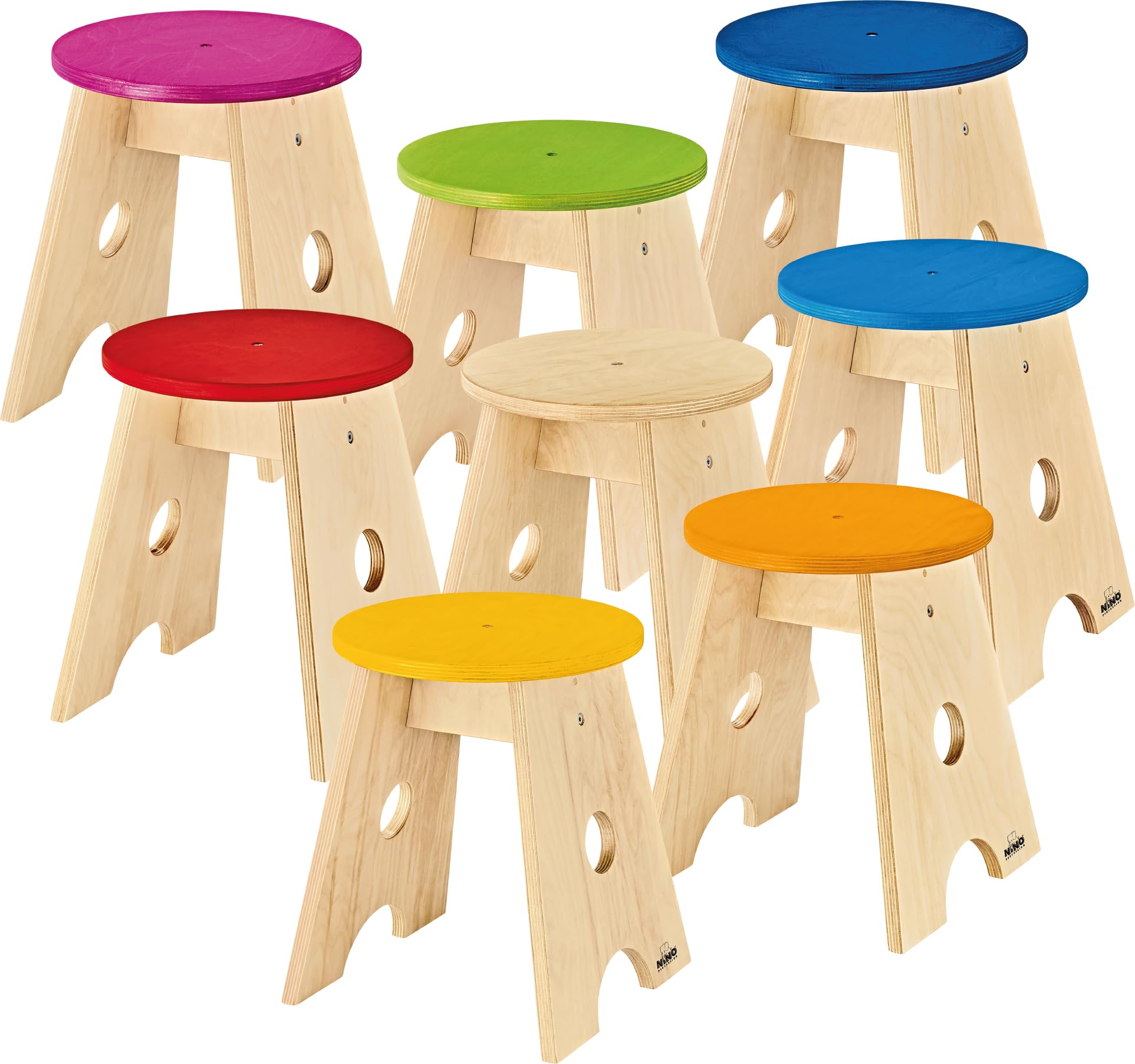 Nino Percussion Class Room Nino959 - Sgabello per cajon, 8 pezzi