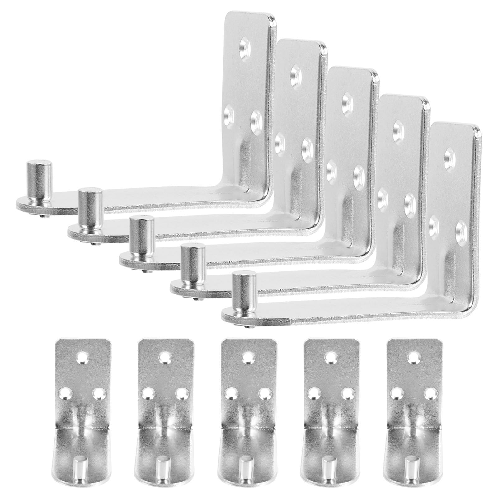 Soporte de pared para extintor Balacoo en L de hierro galvanizado compacto, juego de 10 piezas